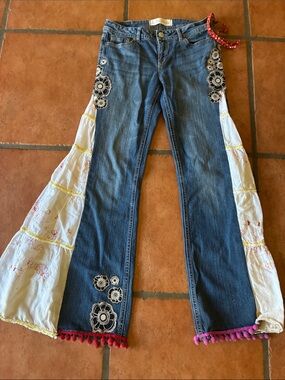 Upcycled Jeans Aeropostale Sz 2 Festival  Hippie